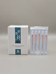 Aiguilles d'acupuncture Tony stériles, manche en cuivre - siliconées avec tube de guidage - Boîte de 500
