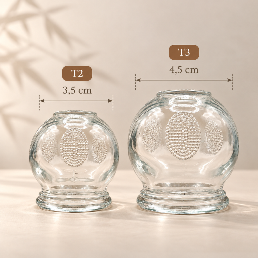Ventouse en verre avec empreintes digitales - à l'unité
